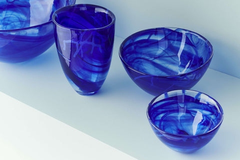 Contrast Vase Blue/Blue 200mm