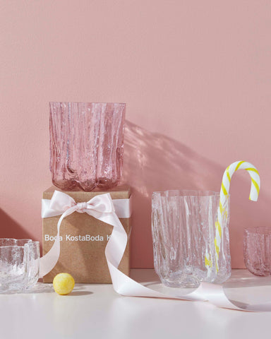 Crackle Vase Clear 121mm