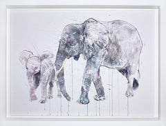DAVE WHITE - Elephant and Calf