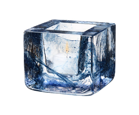 Kosta Boda Brick Votive - Blue