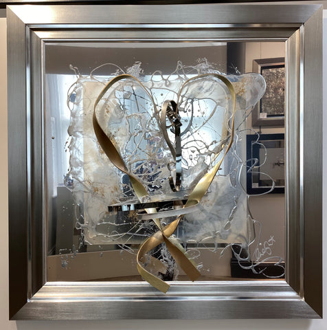 Clare Wright, Sculptured Heart - Framed