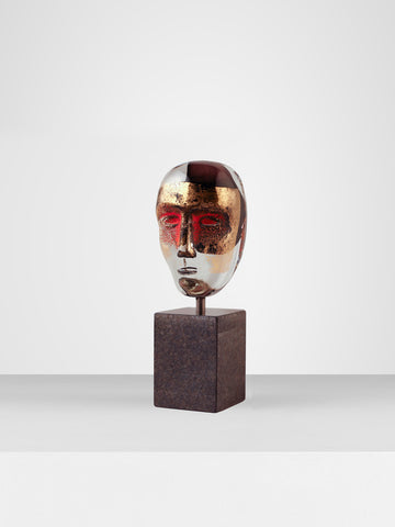 Kosta Boda Brain on Stone Hefaistos - God/Red