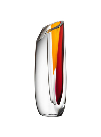 Kosta Boda Saraband Vase Red/Amber