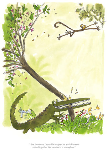 Quentin Blake, His Teeth Rattled Together - Framed