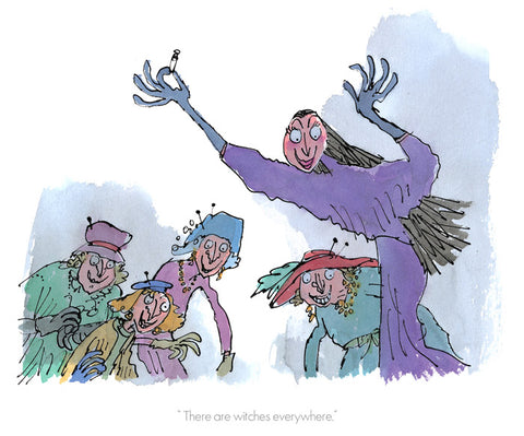 Quentin Blake, There are witches everywhere Framed