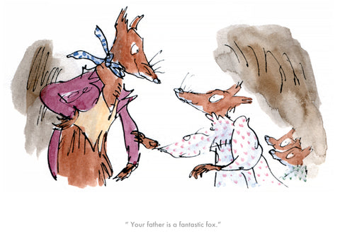 Quentin Blake, Your Father is a Fantastic Fox - Framed