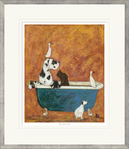 Sam Toft Big Dog Bath (2017) Framed