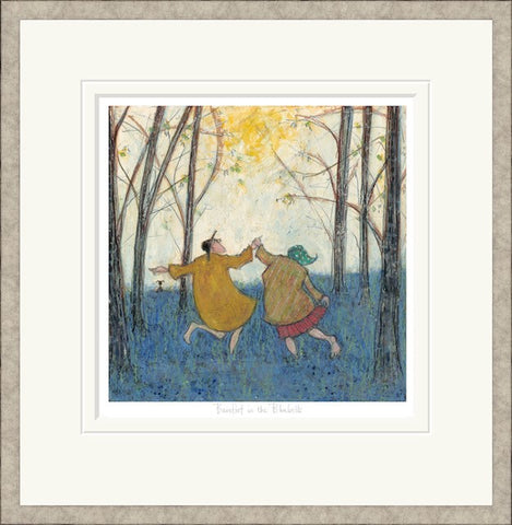 Sam Toft, Barefoot in the Bluebells - Framed