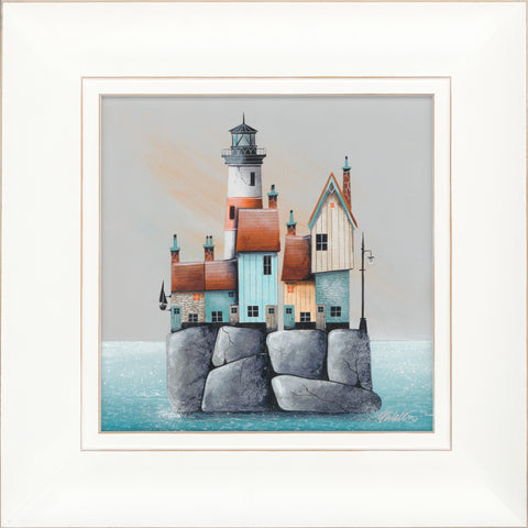 Gary Walton, Bedrock Lighthouse II Original - Framed