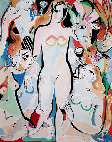 Gee Gee Collins, Lines of a Muse II - Framed