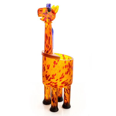 BOROWSKI GLASS - Giraffe Vase Amber