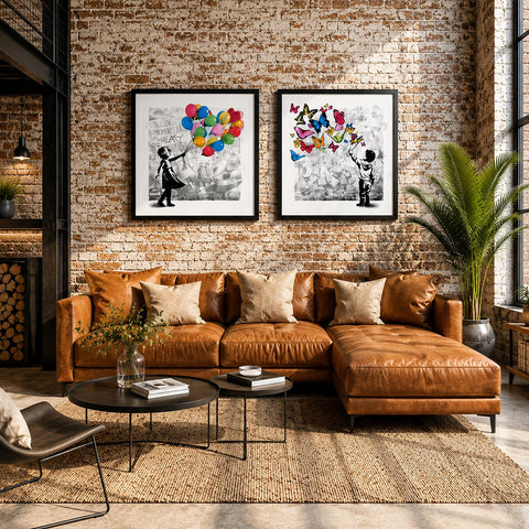 Mr Brainwash Hope Is Beautiful and Peace is Beautiful Pair Room View