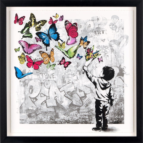 Mr Brainwash Peace is Beautiful Framed