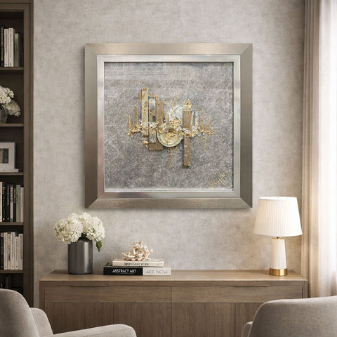 Clare Wright, Velveteen Moonscape Platinum Mini - Framed