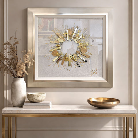 Clare Wright, Velveteen Moonscape White Square - Framed