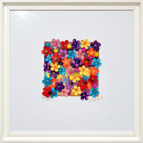 Clare Wright, 3D Daisy Multicolour - Framed