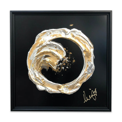 Clare Wright, Halo Silver & Gold - Framed