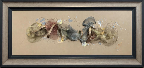 Clare Wright, Labrynth Abstract Bronze - Framed