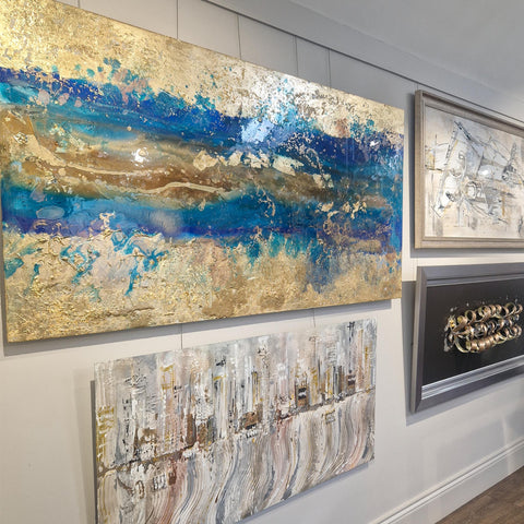 Clare Wright, Lusso - Original Textured Gold Leaf in situ