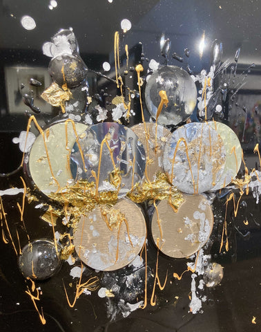 Clare Wright, Orbit Gold Small - Framed