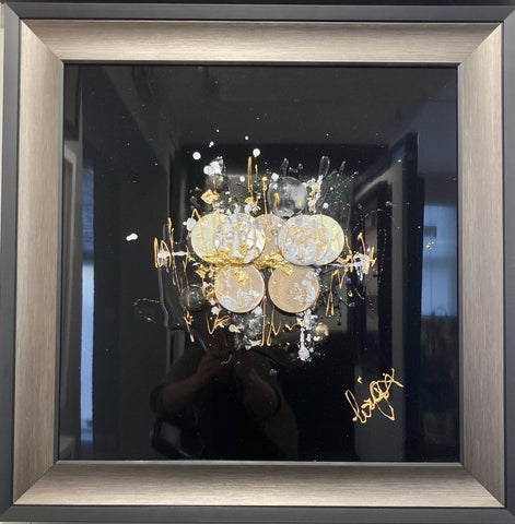 Clare Wright, Orbit Gold Small - Framed