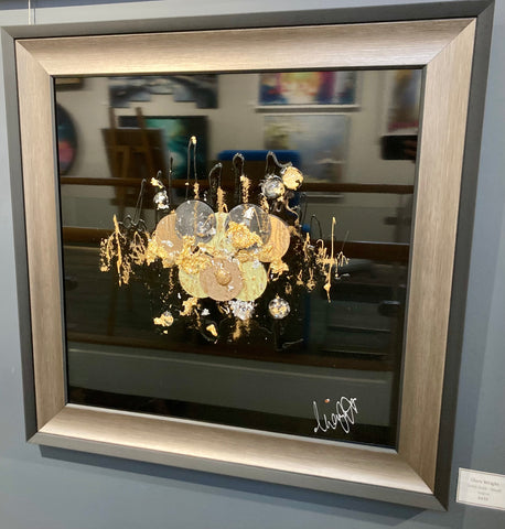 Clare Wright, Orbit Gold - Framed