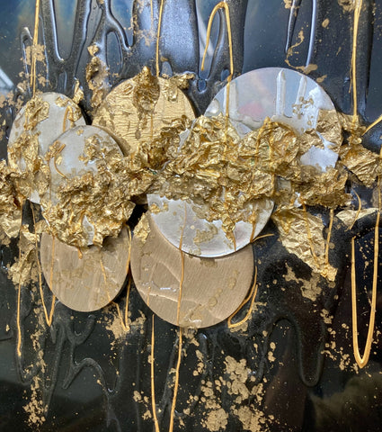 Clare Wright, Orbit Gold Small - Framed