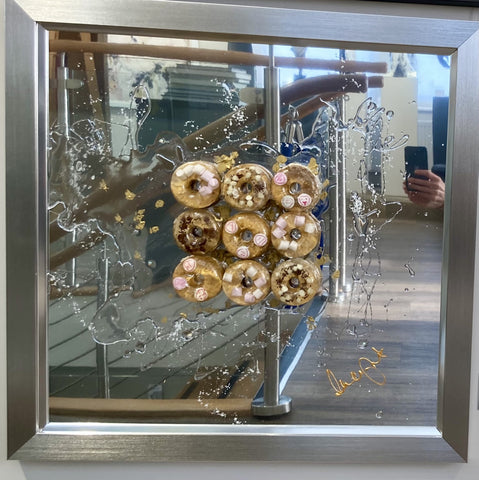 Clare Wright, Donut Worry Be Happy - Framed