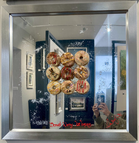 Clare Wright, Donut Worry Be Happy - Framed