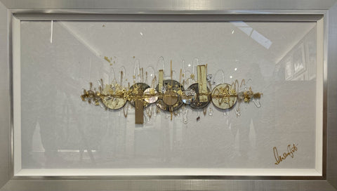 Clare Wright, Velveteen Moonscape White Large - Framed
