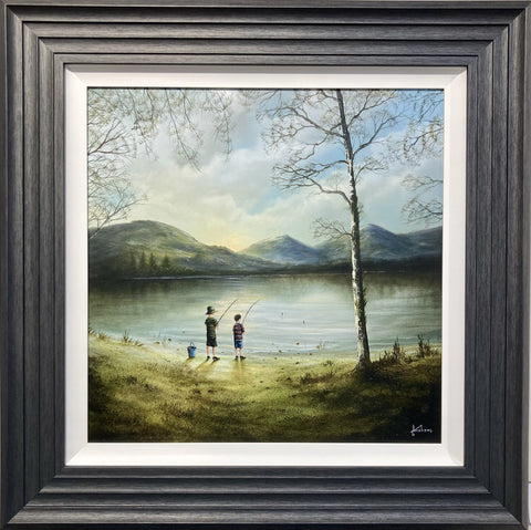 Danny Abrahams, Waiting for a Bite Original - Framed