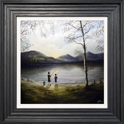 Danny Abrahams, Waiting for a Bite Original - Framed