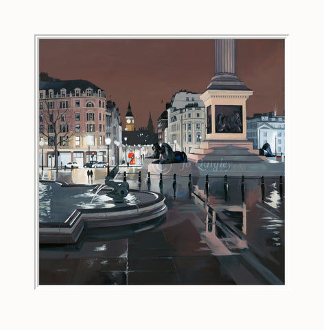 Jo Quigley, Rainy Night, Trafalgar Square