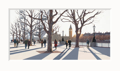 Jo Quigley, Sunset over Parliament - Framed
