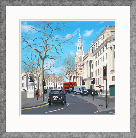 Jo Quigley, Winter's Day, St. Martin - Framed