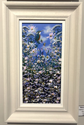 Mary Shaw, Kingfisher and Summer Florals IV - Framed