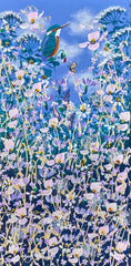 MARY SHAW - Kingfisher and Summer Florals IV - Original