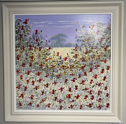 Mary Shaw, Poppies and Bluebells IV - Framed