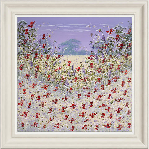 Mary Shaw, Poppies and Bluebells IV Original - Framed