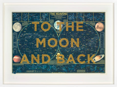 The Real Hackney Dave, To The Moon and Back - Framed