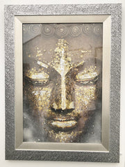 CLARE WRIGHT - Buddha Print With Gold & Silver Leaf