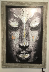 CLARE WRIGHT - Buddha Print On Aluminium With Gold & Silver Leaf