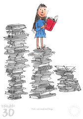 QUENTIN BLAKE - Matilda 30th Anniversary- I Think I Can Read Most Things