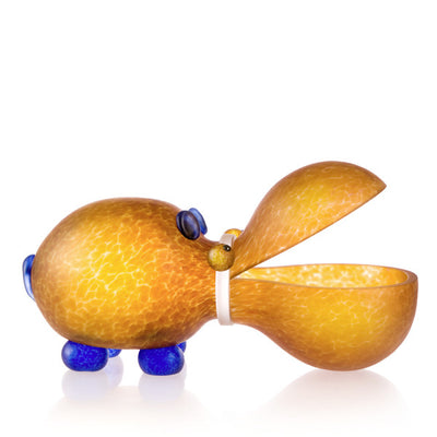 BOROWSKI GLASS - Hippo Bowl Amber
