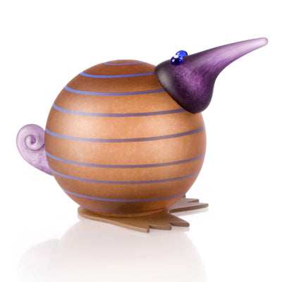 BOROWSKI GLASS - Kiwi Paperweight Amber