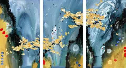 Danielle O'Connor Akiyama, The Golden Reach (Triptych) 