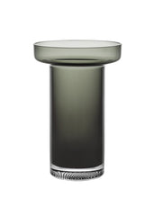 KOSTA BODA - Limelight Small Grey Rose Vase 230mm