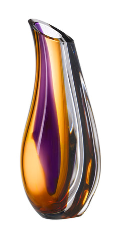 Kosta Boda Orchid Vase Lilac/Amber 370mm