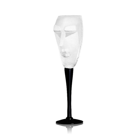 mats-jonasson-Kubik Champagne Glass Clear