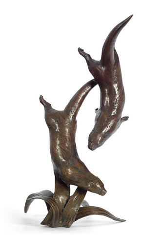 Michael Simpson, Out To Play Otters - Sculpture